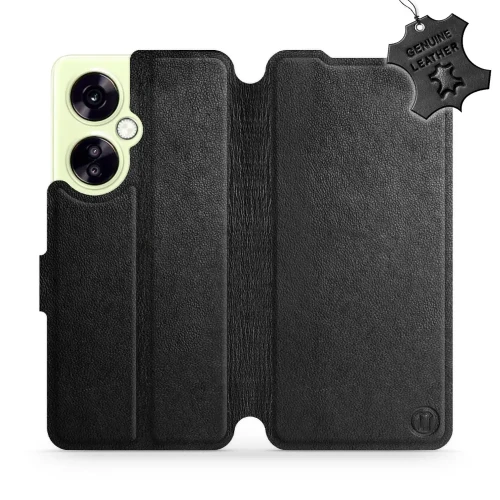 Etui z naturalnej skóry do OnePlus Nord CE 3 Lite, Mobiwear Leather, czarne