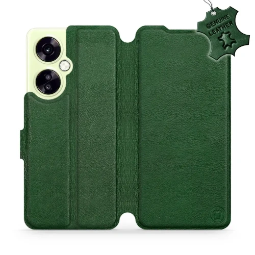 Etui z naturalnej skóry do OnePlus Nord CE 3 Lite, Mobiwear Leather, zielone