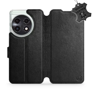 Etui z naturalnej skóry do OnePlus 11 5G, Mobiwear Leather, czarne