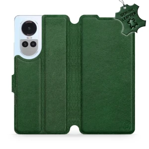 Etui z naturalnej skóry do Oppo Reno10 5G, Mobiwear Leather, zielone