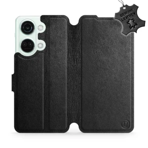 Etui z naturalnej skóry do OnePlus Nord 3, Mobiwear Leather, czarne