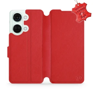 Etui z naturalnej skóry do OnePlus Nord 3, Mobiwear Leather, czerwone