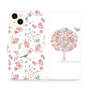 Etui z klapką do iPhone 15 Plus, Mobiwear Book, różowy gaj