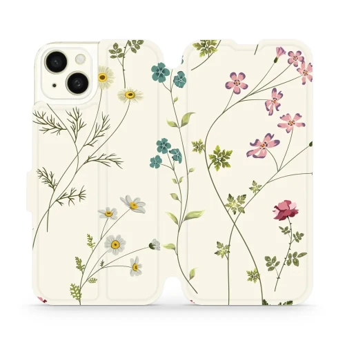 Etui z klapką do iPhone 15 Plus, Mobiwear Book, polne kwiaty