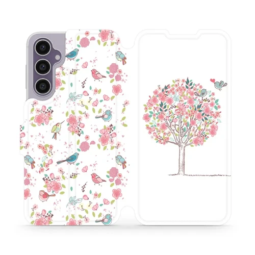 Etui z klapką do Galaxy S23 FE, Mobiwear Book, różowy gaj
