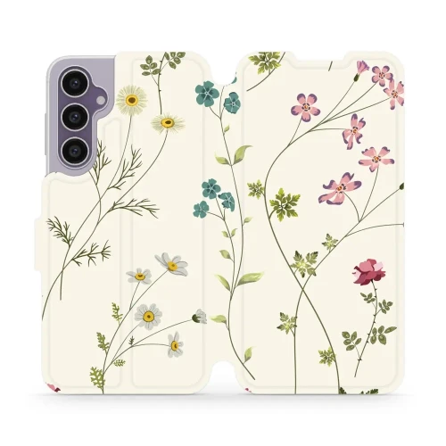 Etui z klapką do Galaxy S23 FE, Mobiwear Book, polne kwiaty