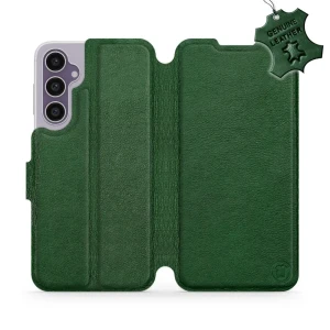 Etui z naturalnej skóry do Galaxy S23 FE, Mobiwear Leather, zielone