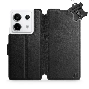 Etui z naturalnej skóry do Xiaomi Redmi Note 13 Pro 5G, Mobiwear Leather, czarne