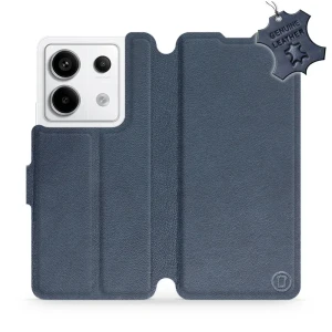 Etui z naturalnej skóry do Xiaomi Redmi Note 13 Pro 5G, Mobiwear Leather, granatowe