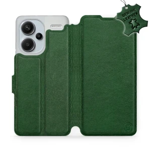 Etui z naturalnej skóry do Xiaomi Redmi Note 13 Pro Plus 5G, Mobiwear Leather, zielone