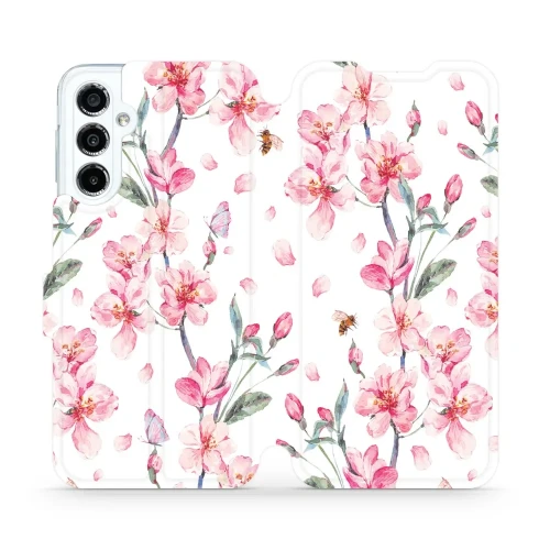 Etui z klapką do Galaxy M34 5G, Mobiwear Book, różowa wiosna