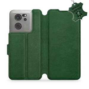 Etui z naturalnej skóry do Xiaomi 13T, Mobiwear Leather, zielone