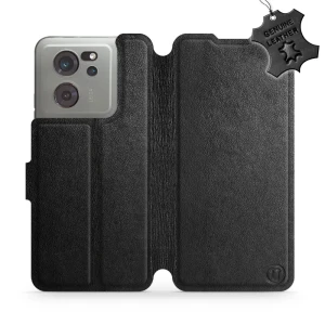 Etui z naturalnej skóry do Xiaomi 13T Pro, Mobiwear Leather, czarne