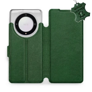 Etui z naturalnej skóry do Honor Magic5 Lite, Mobiwear Leather, zielone
