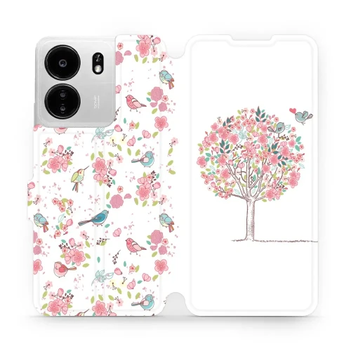 Etui z klapką do Xiaomi Poco C65, Mobiwear Book, różowy gaj