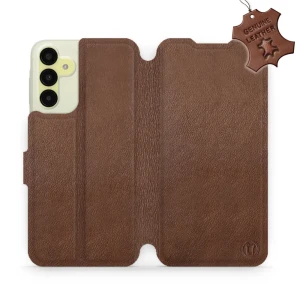 Etui z naturalnej skóry do Galaxy A15 5G, Mobiwear Leather, brązowe