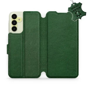 Etui z naturalnej skóry do Galaxy A15 5G, Mobiwear Leather, zielone