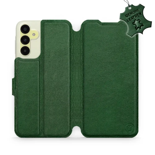 Etui z naturalnej skóry do Galaxy A15 5G, Mobiwear Leather, zielone