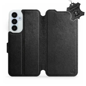 Etui z naturalnej skóry do Galaxy A25 5G, Mobiwear Leather, czarne