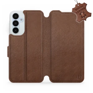 Etui z naturalnej skóry do Galaxy A25 5G, Mobiwear Leather, brązowe