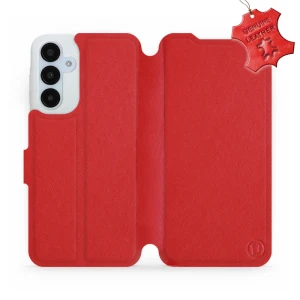 Etui z naturalnej skóry do Galaxy A25 5G, Mobiwear Leather, czerwone