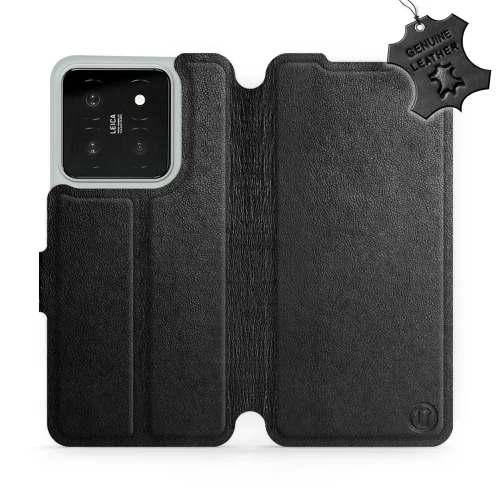 Etui z naturalnej skóry do Xiaomi 14, Mobiwear Leather, czarne
