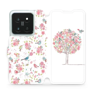 Etui z klapką do Xiaomi 14 Pro, Mobiwear Book, różowy gaj