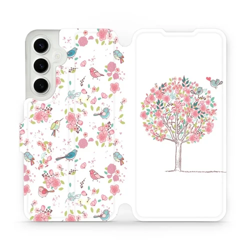Etui z klapką do Galaxy S24 Plus, Mobiwear Book, różowy gaj