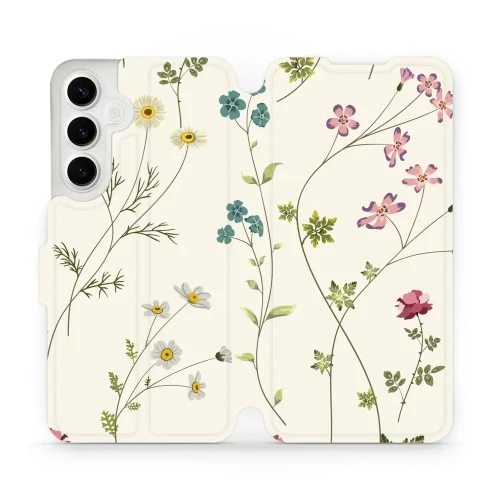 Etui z klapką do Galaxy S24 Plus, Mobiwear Book, polne kwiaty
