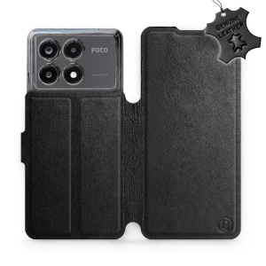Etui z naturalnej skóry do Xiaomi POCO X6 Pro, Mobiwear Leather, czarne