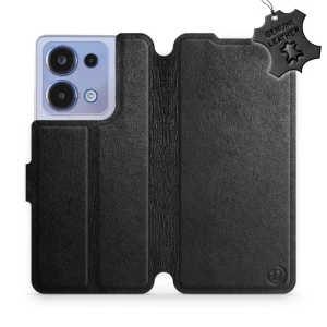 Etui z naturalnej skóry do Xiaomi Redmi Note 13 4G, Mobiwear Leather, czarne