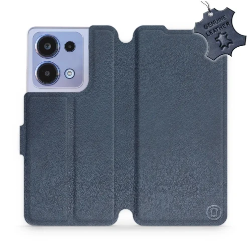Etui z naturalnej skóry do Xiaomi Redmi Note 13 4G, Mobiwear Leather, granatowe