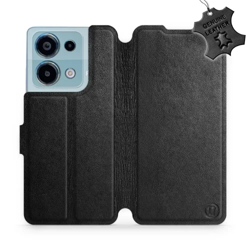 Etui z naturalnej skóry do Xiaomi Redmi Note 13 Pro 4G, Mobiwear Leather, czarne