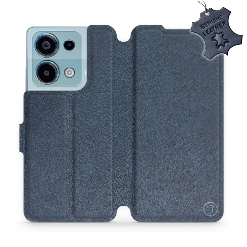 Etui z naturalnej skóry do Xiaomi Redmi Note 13 Pro 4G, Mobiwear Leather, granatowe