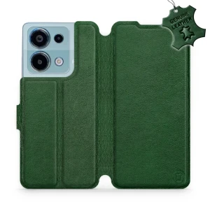 Etui z naturalnej skóry do Xiaomi Redmi Note 13 Pro 4G, Mobiwear Leather, zielone