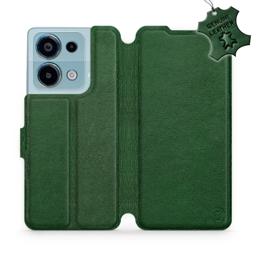 Etui z naturalnej skóry do Xiaomi Redmi Note 13 Pro 4G, Mobiwear Leather, zielone