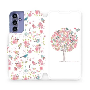 Etui z klapką do Galaxy A15 4G, Mobiwear Book, różowy gaj