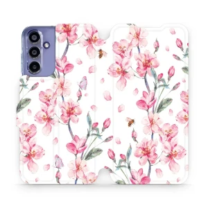 Etui z klapką do Galaxy A15 4G, Mobiwear Book, różowa wiosna