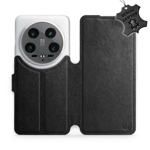 Etui z naturalnej skóry do Xiaomi 14 Ultra, Mobiwear Leather, czarne