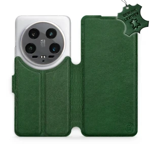 Etui z naturalnej skóry do Xiaomi 14 Ultra, Mobiwear Leather, zielone