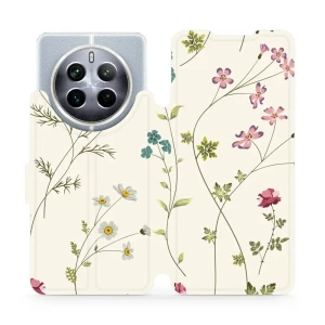 Etui z klapką do Realme 12 5G, Mobiwear Book, polne kwiaty