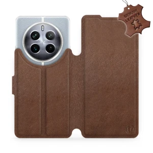 Etui z naturalnej skóry do Realme 12 Pro, Mobiwear Leather, brązowe