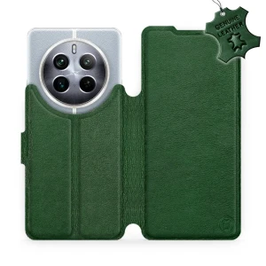 Etui z naturalnej skóry do Realme 12 Pro, Mobiwear Leather, zielone