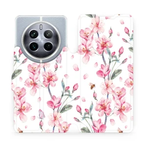 Etui z klapką do Realme 12 Pro Plus, Mobiwear Book, różowa wiosna