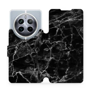 Etui z klapką do Realme 12 Pro Plus, Mobiwear Book, czarny marmur
