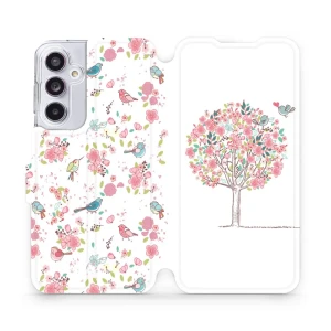 Etui z klapką do Galaxy A55 5G, Mobiwear Book, różowy gaj