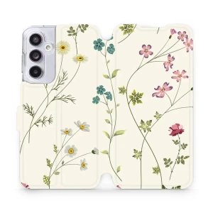 Etui z klapką do Galaxy A55 5G, Mobiwear Book, polne kwiaty