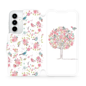 Etui z klapką do Galaxy A35 5G, Mobiwear Book, różowy gaj