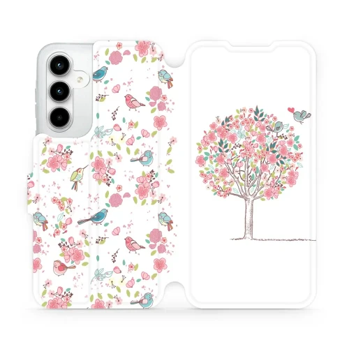 Etui z klapką do Galaxy A35 5G, Mobiwear Book, różowy gaj