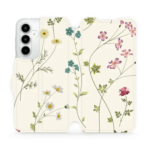 Etui z klapką do Galaxy A35 5G, Mobiwear Book, polne kwiaty
